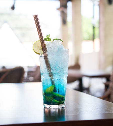 Blue Curacao Mojito Peppermint Cafe